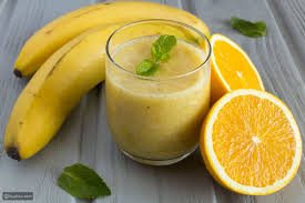 Banana and orange juice